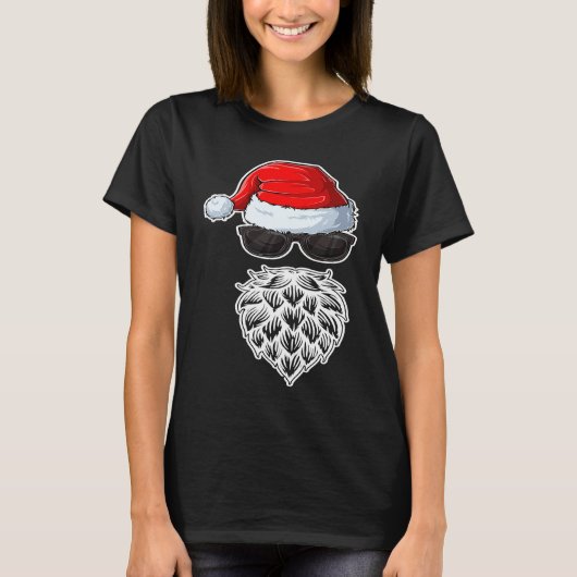 T-shirt Santa Claus Beer Hops Christmas Costume (Devant)
