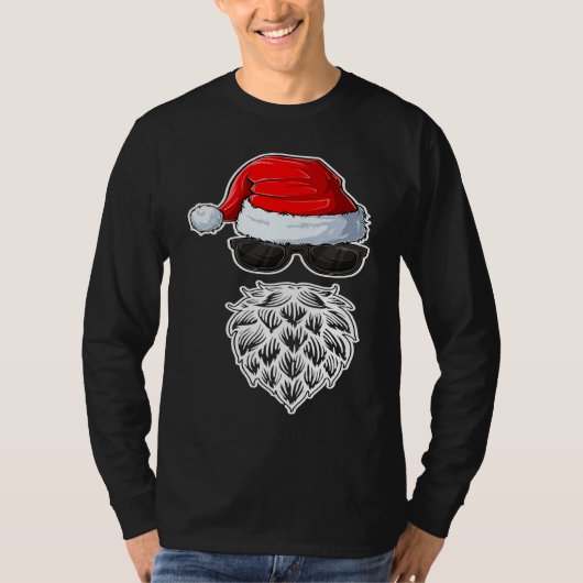 T-shirt Santa Claus Beer Hops Christmas Costume (Devant)