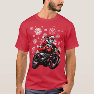 T-shirt Santa Claus Biker Motorcycle Flèches Noël