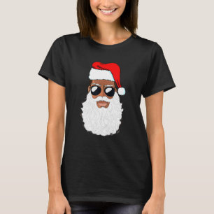 T-shirt Santa Claus Black Xmas Santa Afro African American