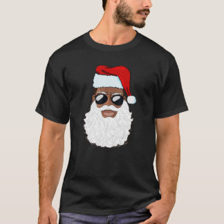 T-shirt Santa Claus Black Xmas Santa Afro African American