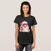 T-shirt Santa Claus Blowing Bubble Gum Nk Sungles Christma (Devant entier)