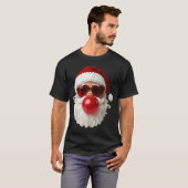 T-shirt Santa Claus Blowing Yarn Crochet Bubble Gum Heart (Devant entier)