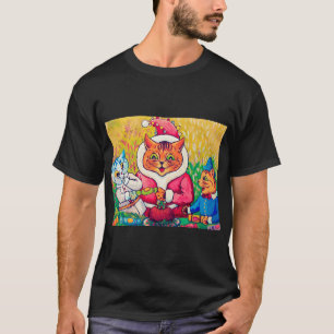 T-shirt Santa Claus Chat, Louis Wain