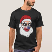 T-shirt Santa Claus Christmas costume with mask and cool s (Devant)