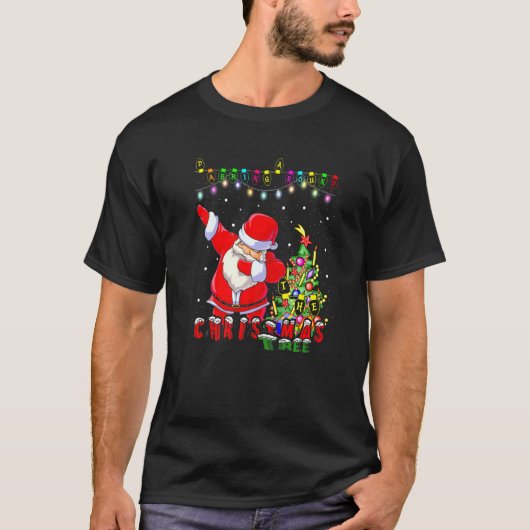 T-shirt Santa Claus Dabbing Around The Christmas Tree In (Devant)
