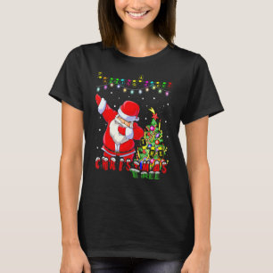 T-shirt Santa Claus Dabbing Around The Christmas Tree In