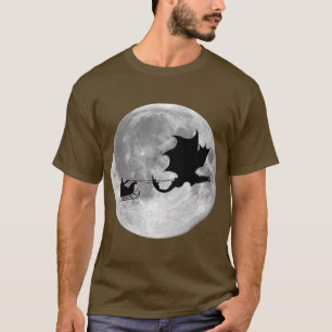 T-shirt Santa Claus Dragon Rider Sleigh Ride