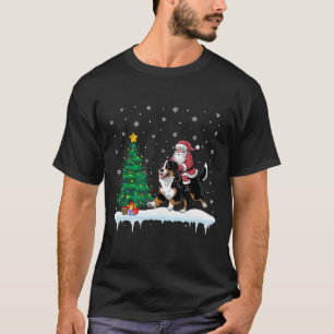 T-shirt Santa Claus équitation Bernese Mountain Dog Boys G