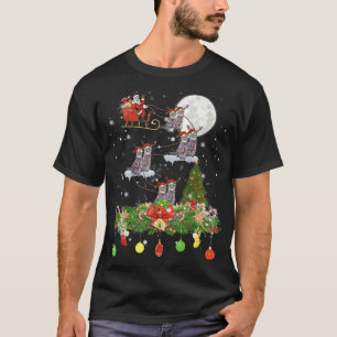 T-shirt Santa Claus équitation Chat Reindeer Sleigh Jour d