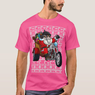 T-shirt Santa Claus équitation de la moto laide sueur de N