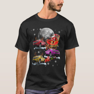 T-shirt Santa Claus équitation Pickup Camion Sleigh Noël