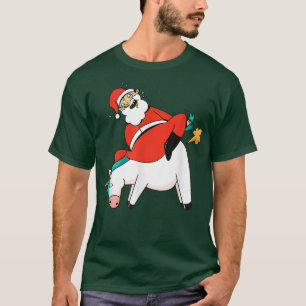 T-shirt Santa Claus équitation Unicorn Fart XMas drôle Noë