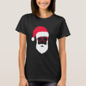 T-shirt Santa Claus Face Lunettes de soleil Cool Hipster (Devant)