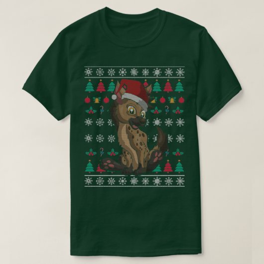 T-shirt Santa Claus Hyena Noël laid (Design devant)