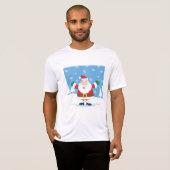 T-shirt Santa Claus in Snowy Winter Scene (Devant entier)
