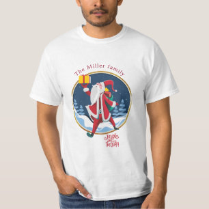 T-shirt santa claus jingle tout le chemin vacances monogra