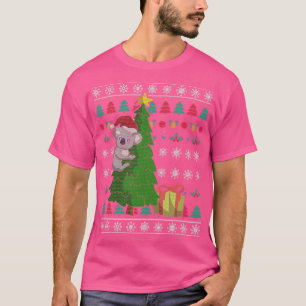 T-shirt Santa Claus Koala Retro Noël laid