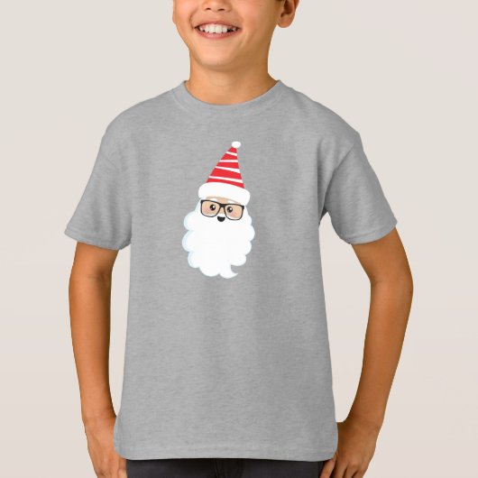 T-shirt Santa Claus, Lunettes, Hipster Père Noël, Noël (Devant)