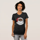 T-shirt santa claus noir (Devant entier)