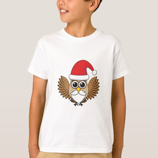 T-shirt Santa Claus Owl (Devant)