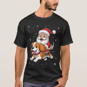 T-shirt Santa Claus Riding Cavalier King Charles Spaniel D (Devant)