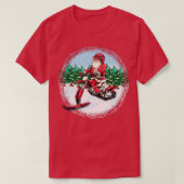 T-shirt Santa Claus Snowbike Moto Moto C (Design devant)