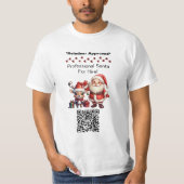 T-shirt Santa Claus Two Sides Business Card Edit QR Code (Devant)