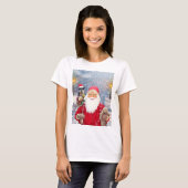 T-shirt Santa Claus w Christmas Miniature Schnauzer Chien (Devant entier)