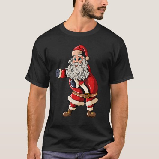 T-shirt Santa Claus with Christmashat Floss Dance on Chris (Devant)
