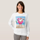 T-shirt Santa Claus with flamingo (Devant entier)