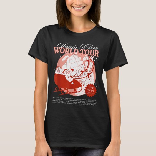 T-shirt Santa Claus World Tour Christmas Xmas Holiday Paja (Devant)