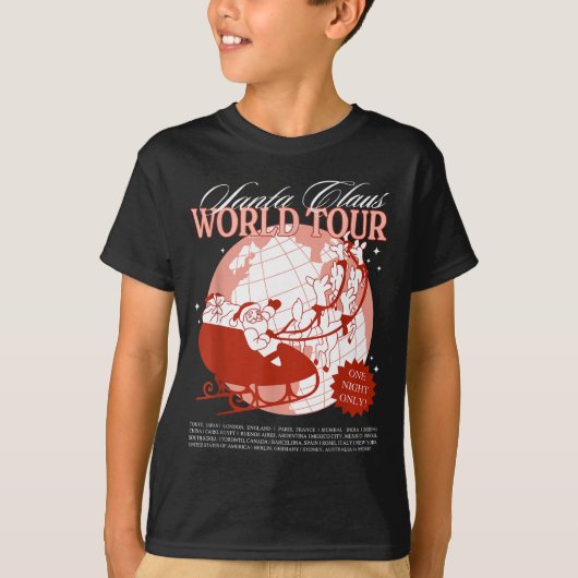 T-shirt Santa Claus World Tour Christmas Xmas Holiday Paja (Devant)