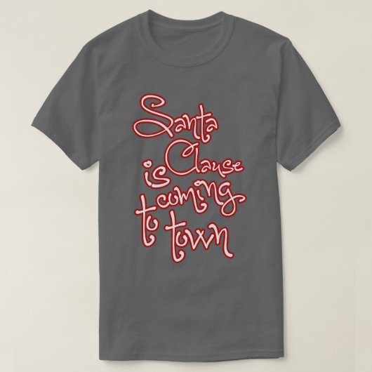 T-shirt Santa Clause arrive en ville (Design devant)