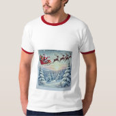 T-shirt Santa Clause Rain Deer T Shirt (Devant)
