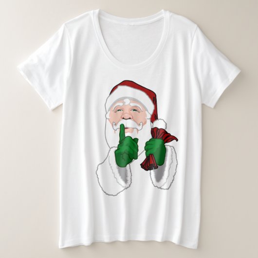 T-shirt Santa Clause T-Shirt mignon féminin Père N (Design devant)