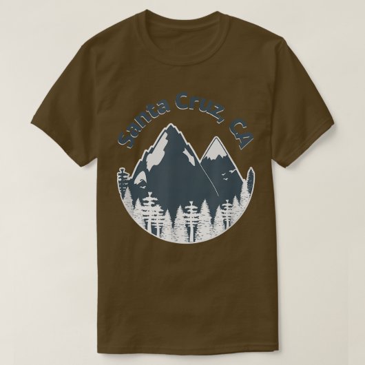 T-shirt Santa Cruz CA Mountains Randonnée Escalade Camping (Design devant)
