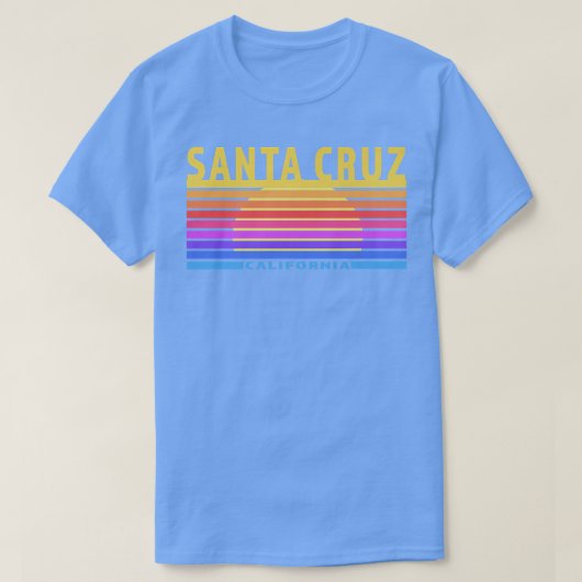 T-shirt Santa Cruz, Californie Sunset Sunrise Rainbow Sun (Design devant)