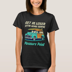 T-shirt Santa Cruz Pleasure Point Surf City Femmes Vintage