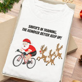 T-shirt Santa Cycling with Reindeer