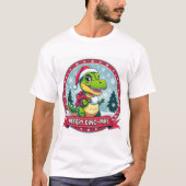T-shirt Santa Dinosaur Christmas – Funny Merry Dino-Mas (Devant)
