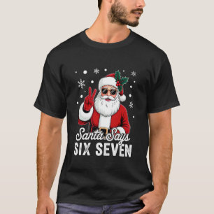 T-shirt Santa dit Six Seven 6 7 Gen Z Alpha Meme Argot Ch