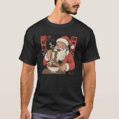 T-shirt Santa Eating Ramen Noodles (Devant)