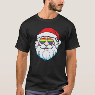 T-shirt Santa Est Un Ours - LGBT Fierté Gay Lunettes de so