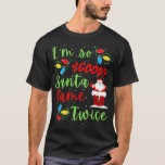 T-shirt Santa est venu deux fois  Noël Adulte Pun Party Ve<br><div class="desc">Santa est venu deux fois Noël Adulte Pun Party Vert Rouge .twitter, drôle, tweet, oiseau, médias sociaux, animal, hashtag, instagram, mème, facebook, internet, en ligne, mèmes, animal de compagnie, politique, président, tweets, animaux, chats, mignon, kawaii, animaux de compagnie, politique, tumblr, noir, bleu, cool, fausses nouvelles, geek, chaton, chatons, social, twitter...</div>