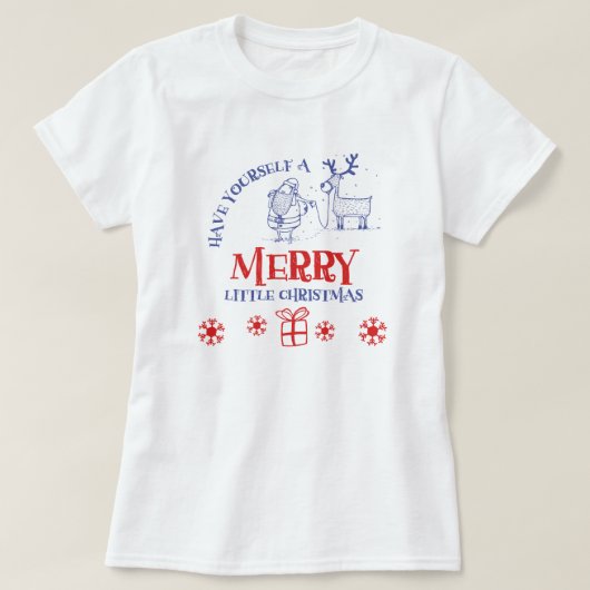 T-Shirt Santa et Renne (Design devant)