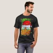 T-shirt Santa Fat Pineapple Glasses Xmas Lights Pineapple  (Devant entier)
