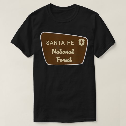 T-shirt Santa Fe National Forest Sign Retro (Design devant)