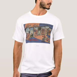 T-shirt Santa Fe, Nouveau Mexique - grandes scènes de