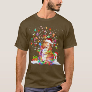 T-shirt Santa Guinée Pig Animal Wearing Christmas Hat